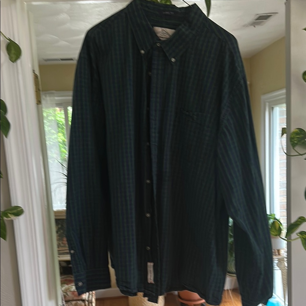 St. John's Bay Blue Casual Button Down Shirt Long Sleeves